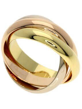 Cartier Trinity MM 51 Ring 18K Yellow Gold Pink White
